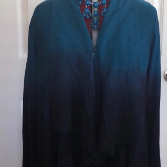 Torrid Teal Dip Dye Cardigan- SALE🥳 - Picture 2 of 2